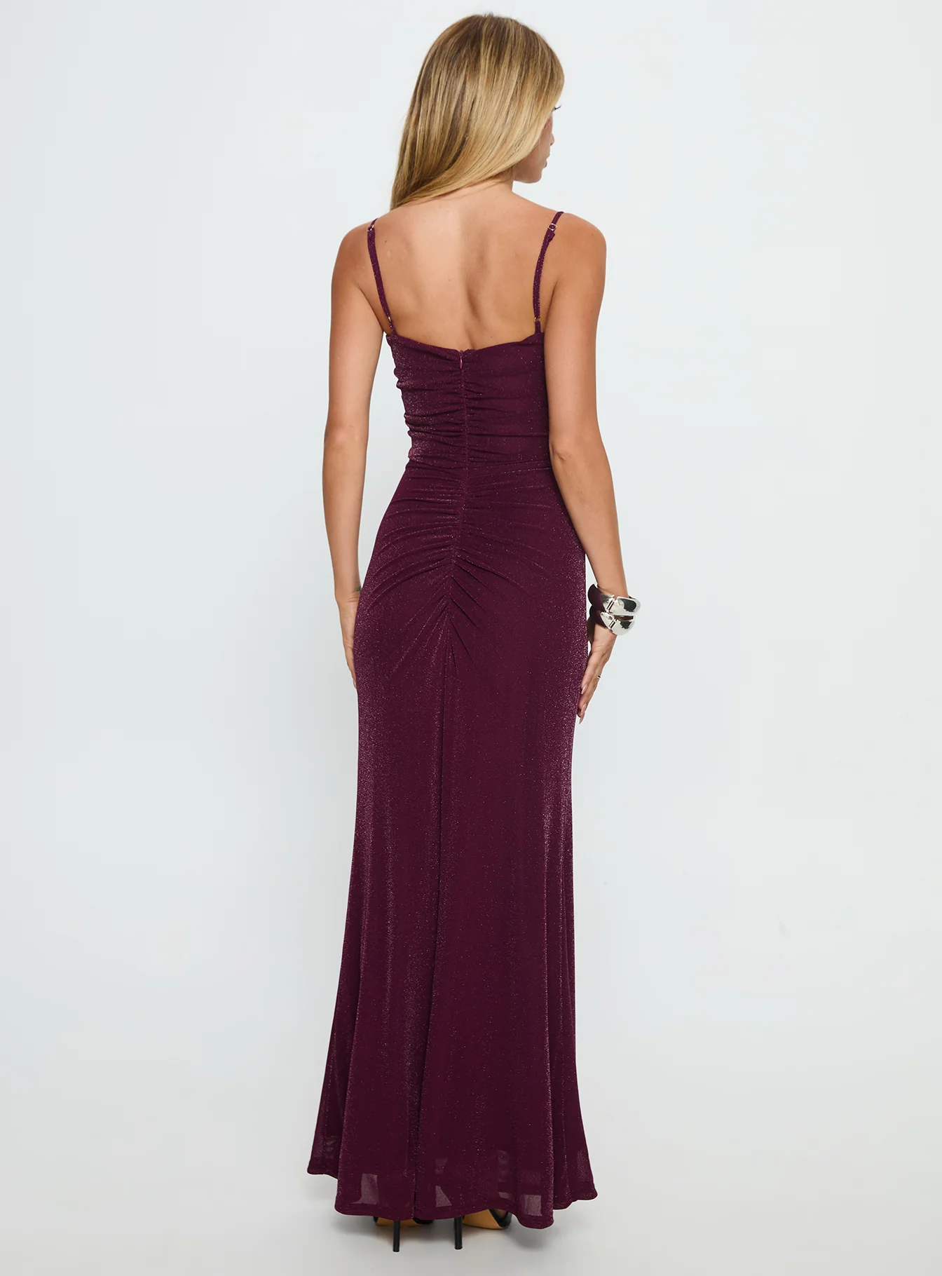 Amilya Cut Out Maxi Dress Plum