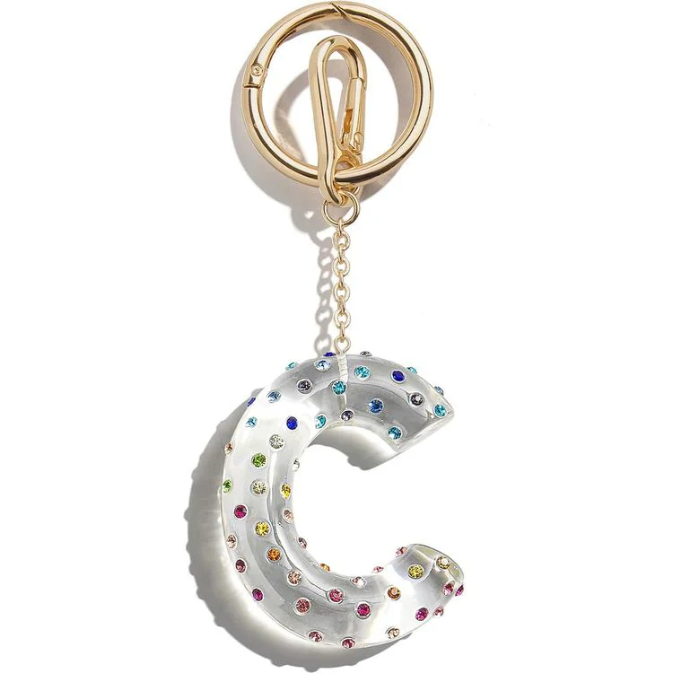 Confetti Initial Bag Charm