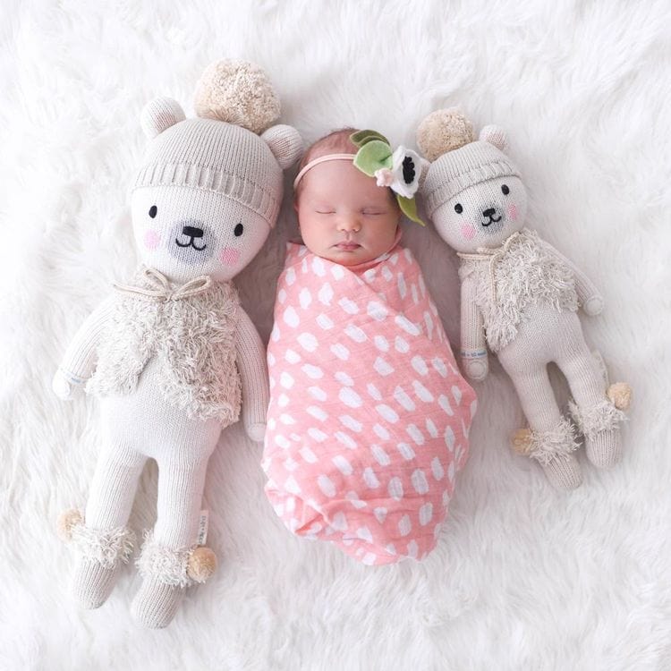 Polar Bear Hand Knit Doll