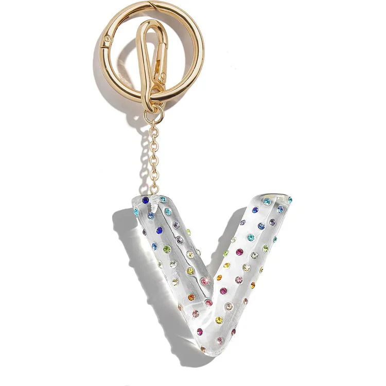 Confetti Initial Bag Charm