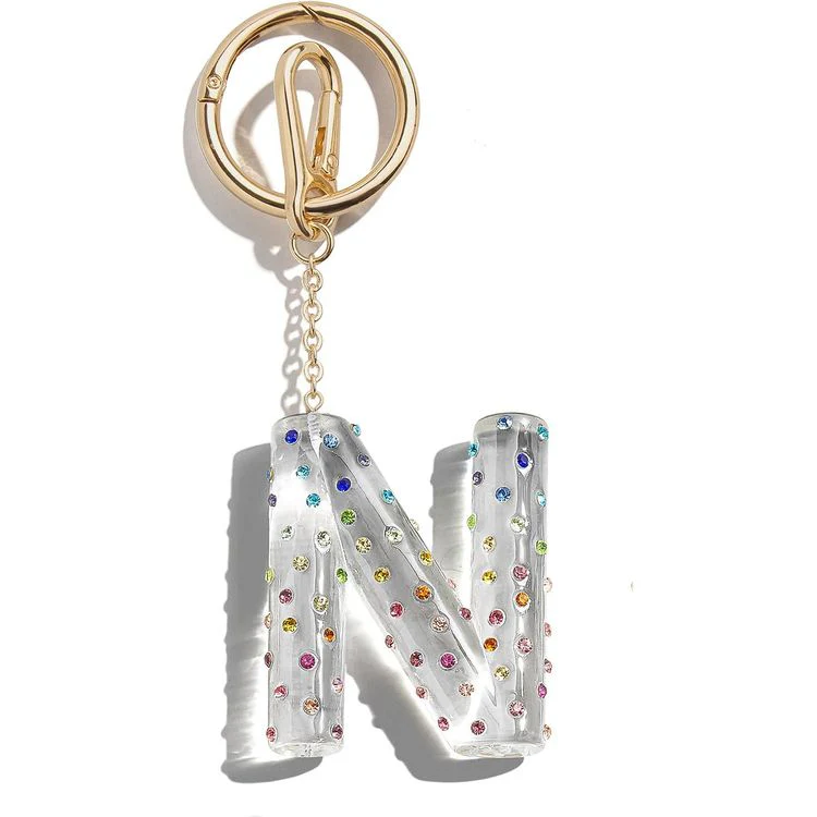 Confetti Initial Bag Charm