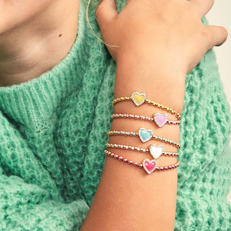 Heart Charm Bracelet Set