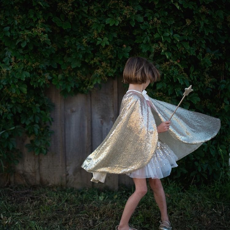 Gracious Gold Sequins Cape