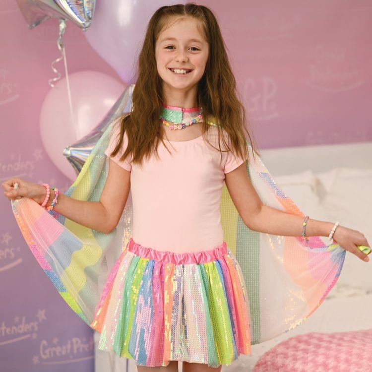 Stripy Sequins Skirt