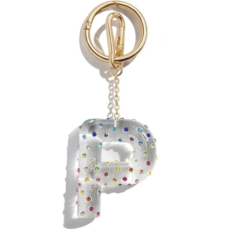 Confetti Initial Bag Charm