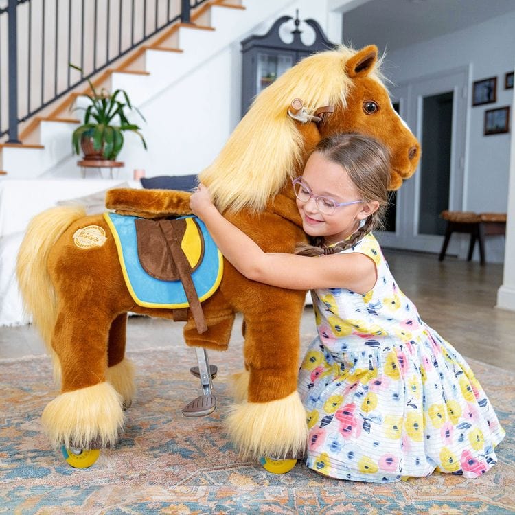 Brown Ride On Horse