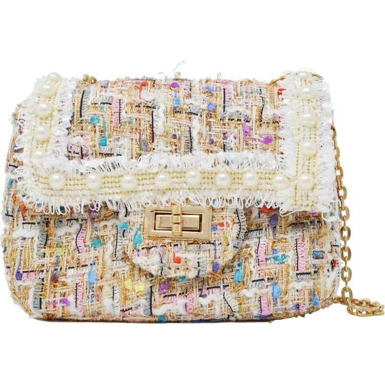Classic Tweed Pearl Bag