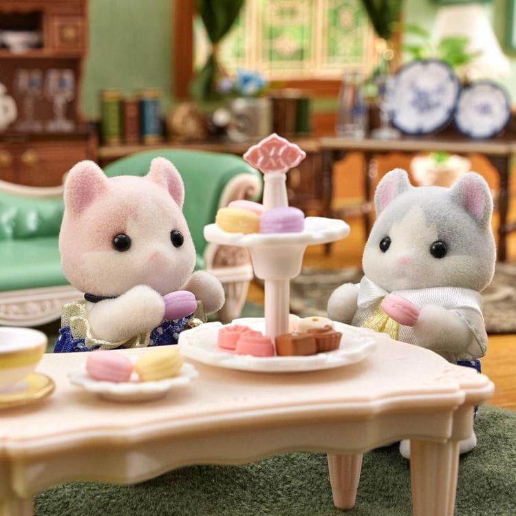 Calico Curly Cat Playset