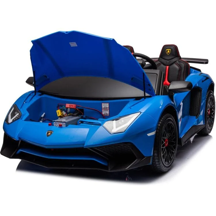 24V Luxury Two-Seater Ride on Car Blue