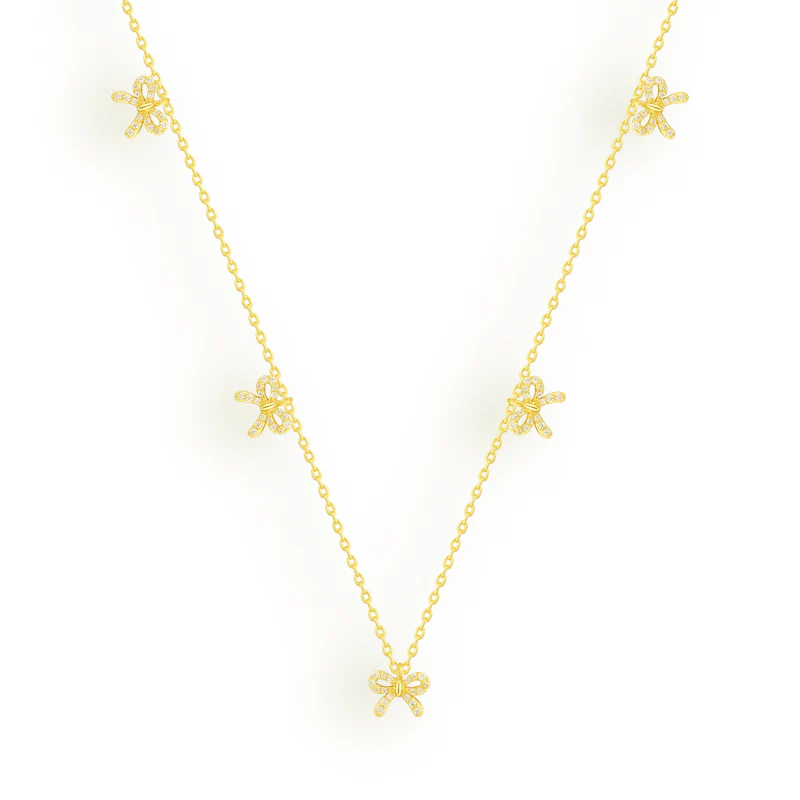 Gilded Bow Necklace