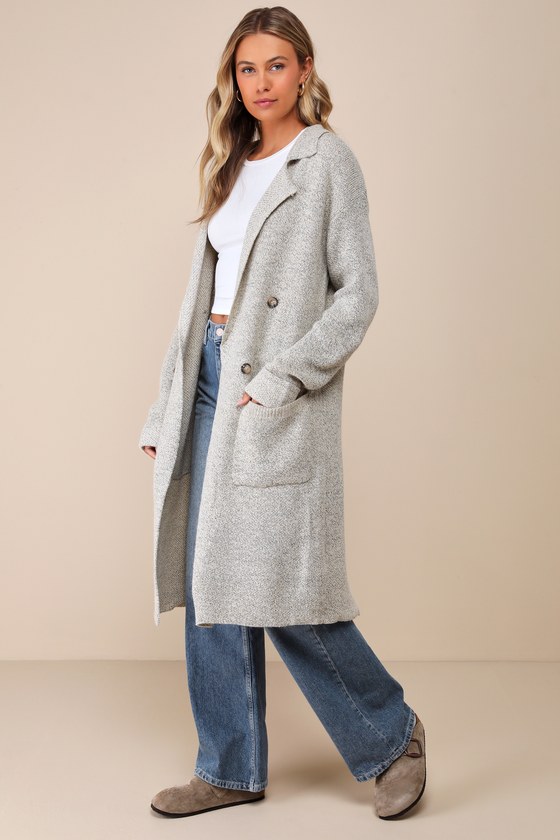 Cuddle Club Beige Marled Long Sleeve Coatigan