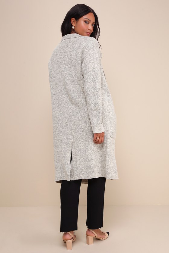 Cuddle Club Beige Marled Long Sleeve Coatigan