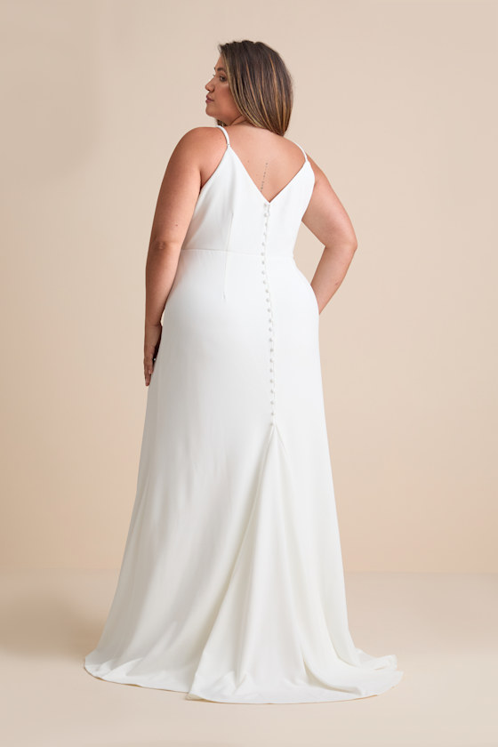 Feeling of Forever White Sleeveless Mermaid Maxi Dress