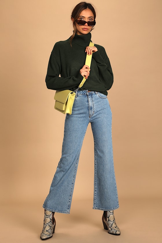Amazing Memories Emerald Green Turtleneck Sweater