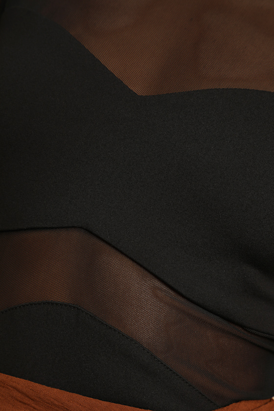 Mesh Appeal Black Long Sleeve Bodysuit