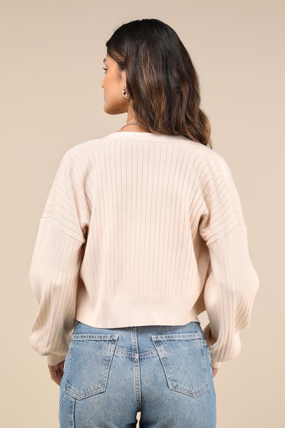 Cutest Duet Beige Knit Cami Top and Cardigan Sweater Set