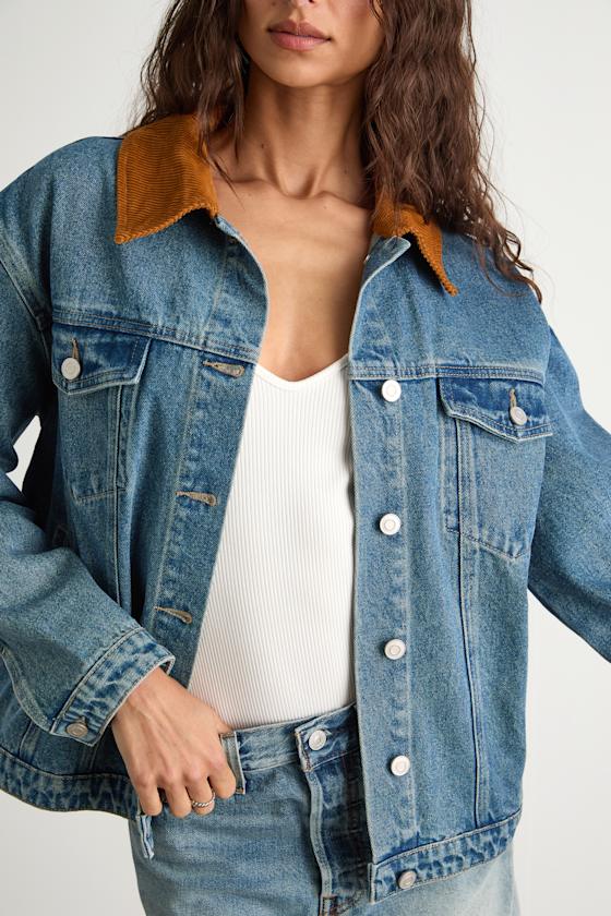 Isaline Medium Wash Denim Barn Jacket