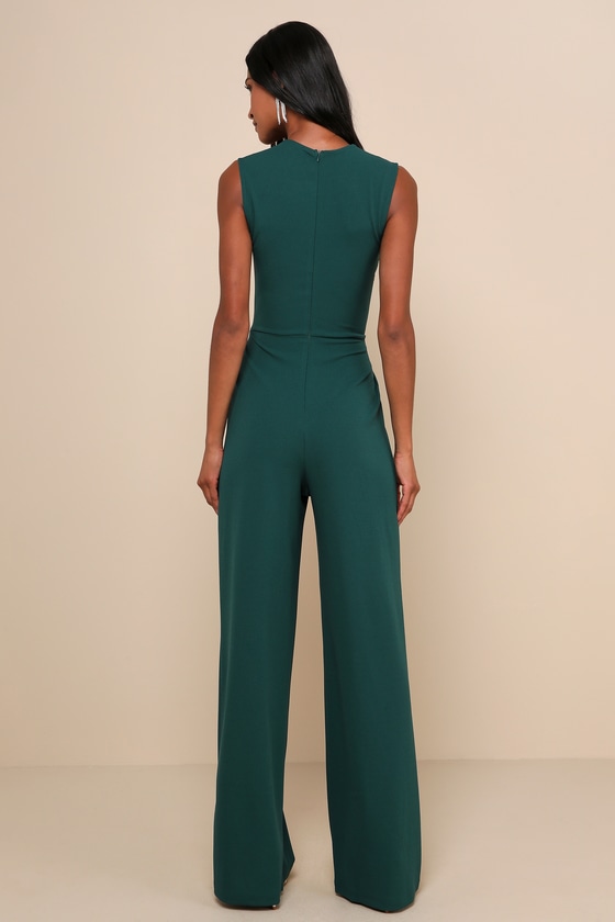 Enticing Endeavors Emerald Green Jumpsuit
