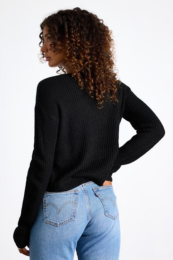 Halifax Black Knit Sweater