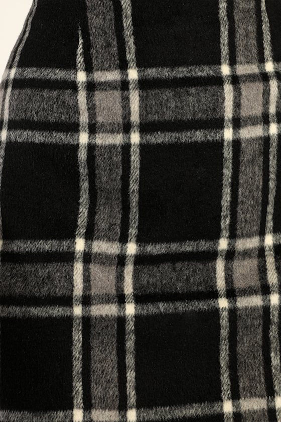Spence Black Plaid Mini Skirt