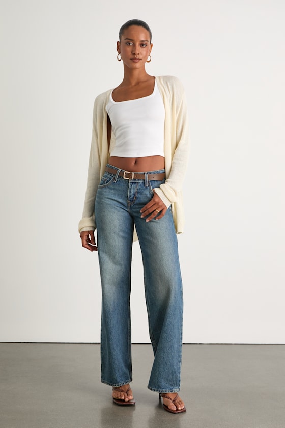 Clean Aesthetic Cream Knit Cardigan Sweater