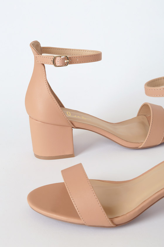 Harper Almond Ankle Strap Heels