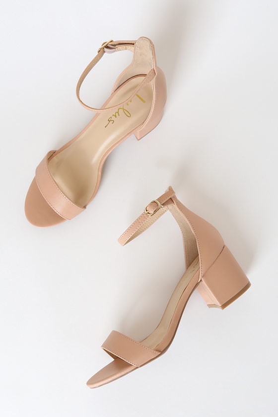 Harper Almond Ankle Strap Heels