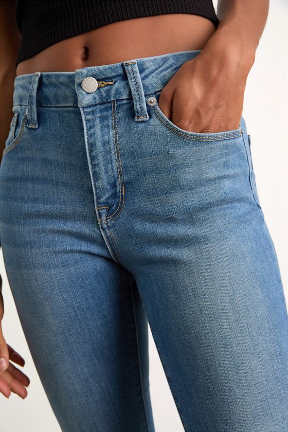 Alizah Medium Wash High-Rise Skinny Jeans