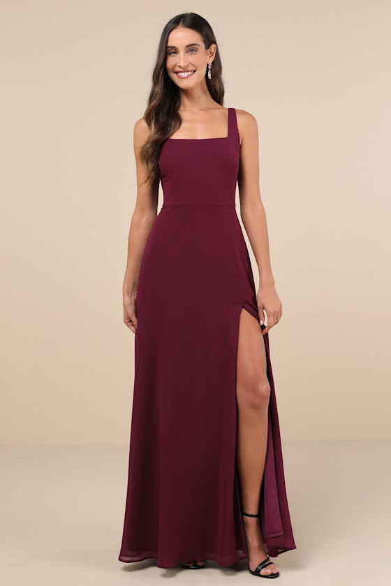 Remarkable Arrival Plum Purple Sleeveless Maxi Dress