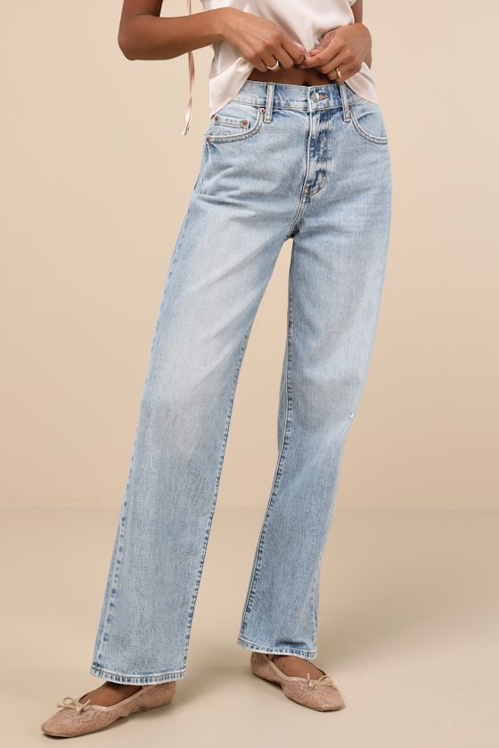 1999 Light Wash Denim Baggy High-Rise Jeans