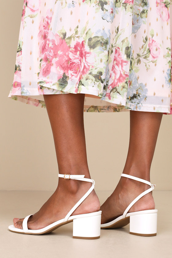 Julie White Ankle Strap Heels