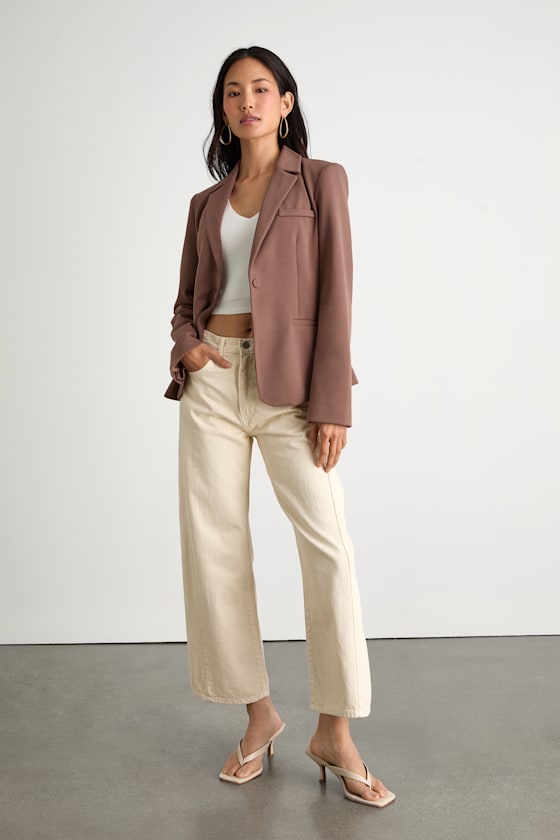 Hartlyn Brown Fitted Blazer