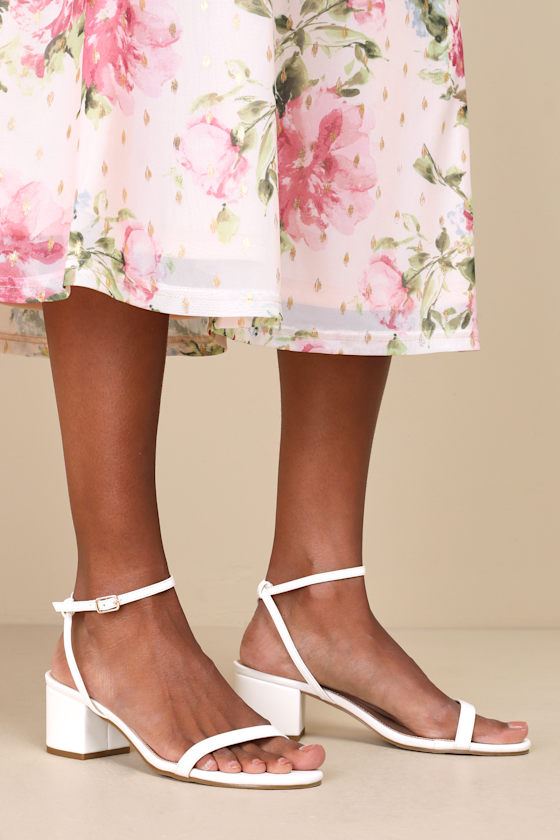 Julie White Ankle Strap Heels