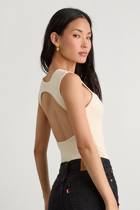 Brayden Light Yellow Square Neck Bodysuit