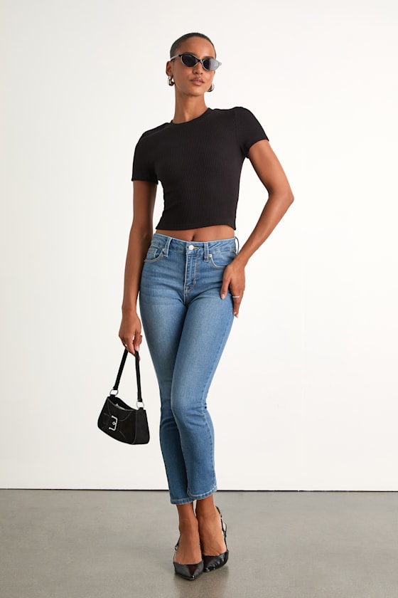 Alizah Medium Wash High-Rise Skinny Jeans