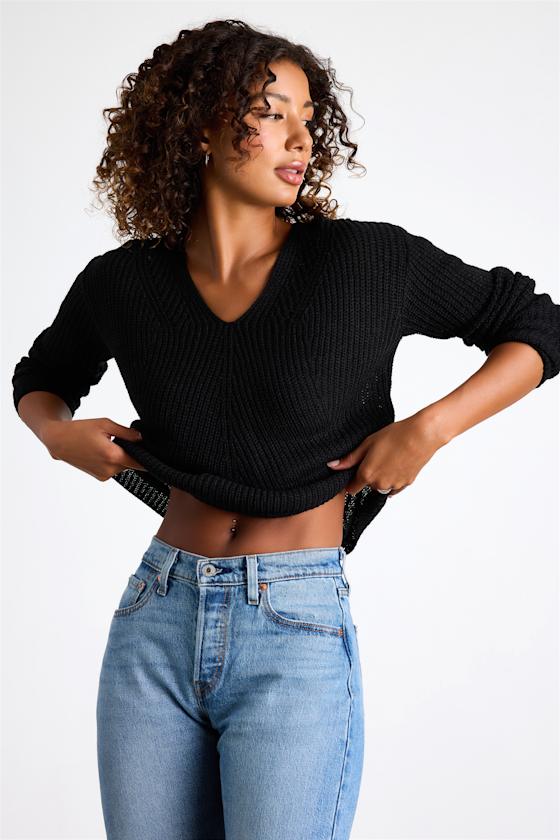 Halifax Black Knit Sweater