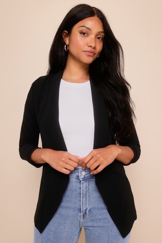 Miss Punctuality Black Lightweight Blazer