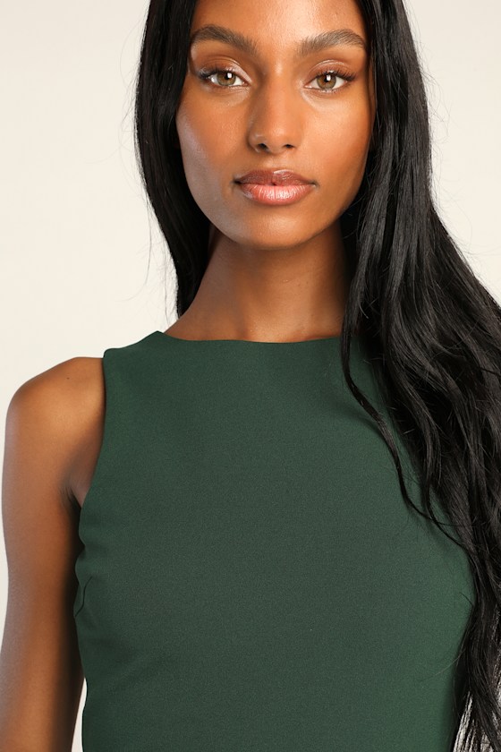 Love In Your Eyes Hunter Green Knotted Mermaid Maxi Dress