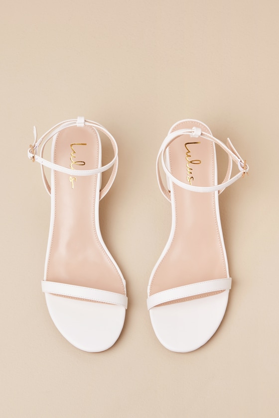 Julie White Ankle Strap Heels