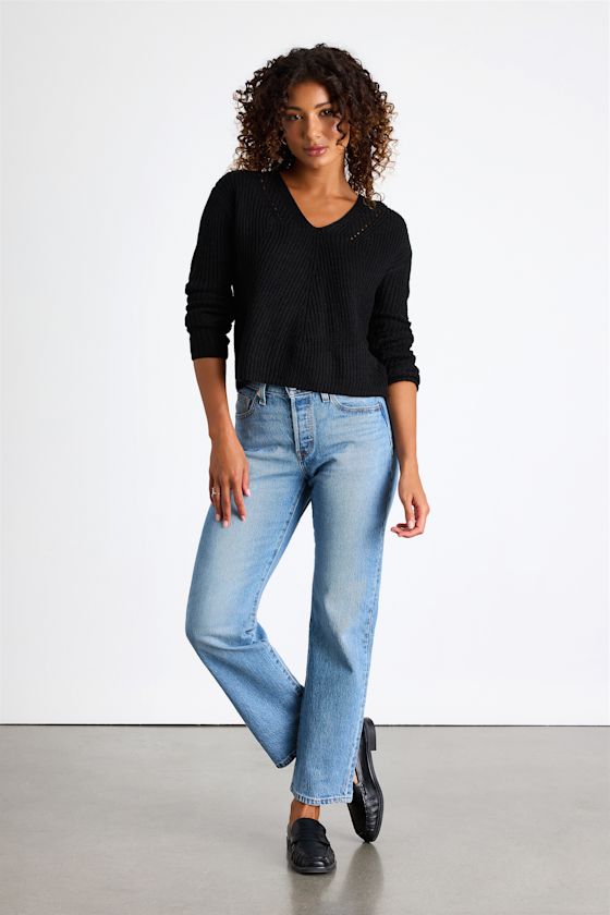 Halifax Black Knit Sweater