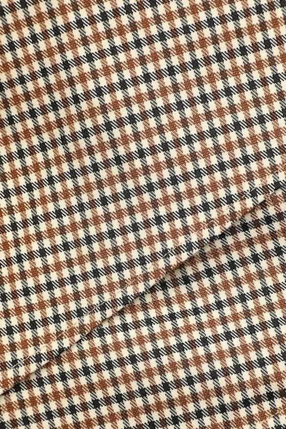 Smart Style Beige Plaid Asymmetrical Mini Skort