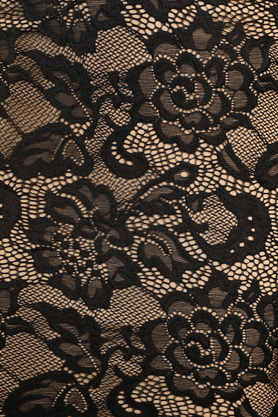 Sexy Sophistication Black Lace Strapless Trumpet Maxi Dress