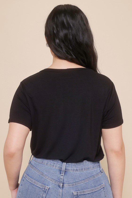 Skyra Black T-Shirt Bodysuit