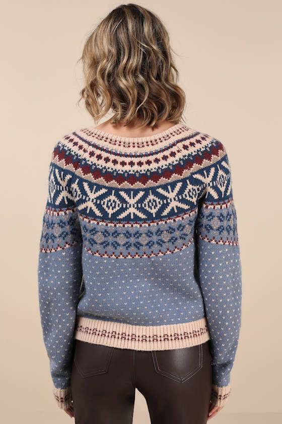 First Frost Blue Fair Isle Cardigan
