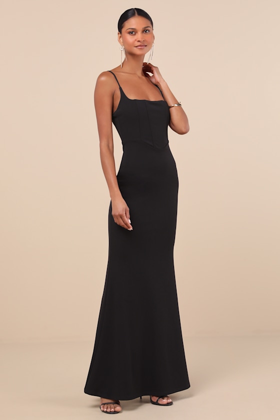 Imre Black Sleeveless Mermaid Maxi Dress