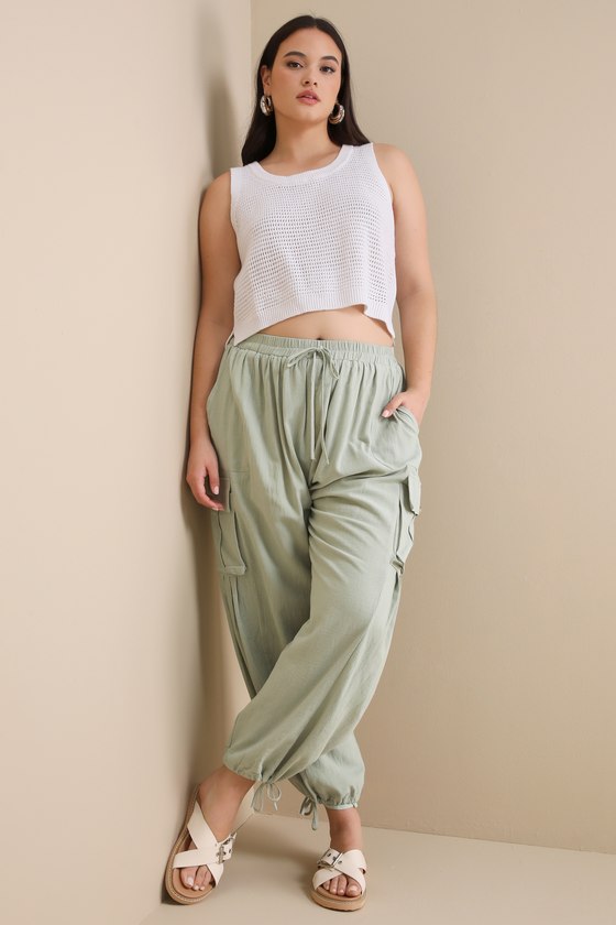 Get the Look White Loose Knit Sweater Tank Top