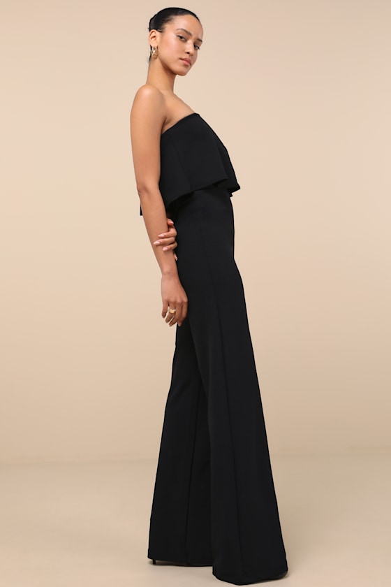 Power of Love Black Strapless Jumpsuit