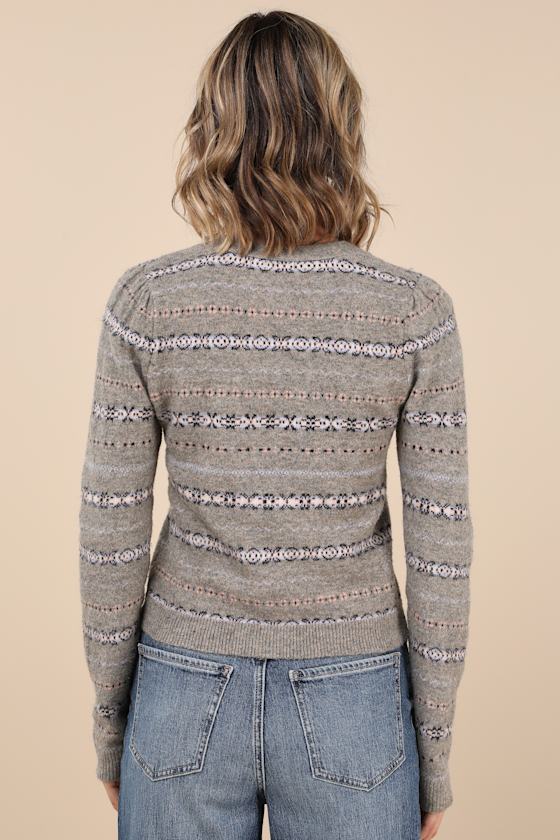 Toasty Instinct Grey Fair Isle Cardigan