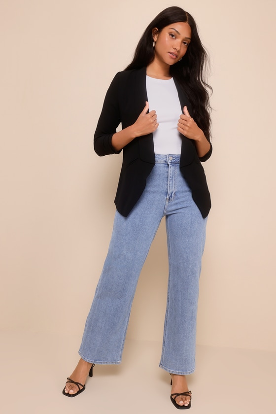 Miss Punctuality Black Lightweight Blazer