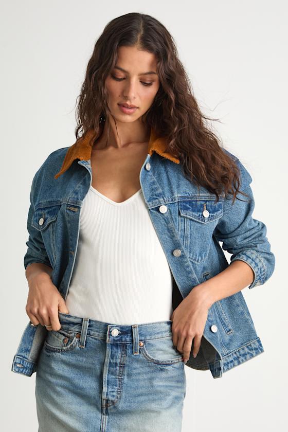 Isaline Medium Wash Denim Barn Jacket